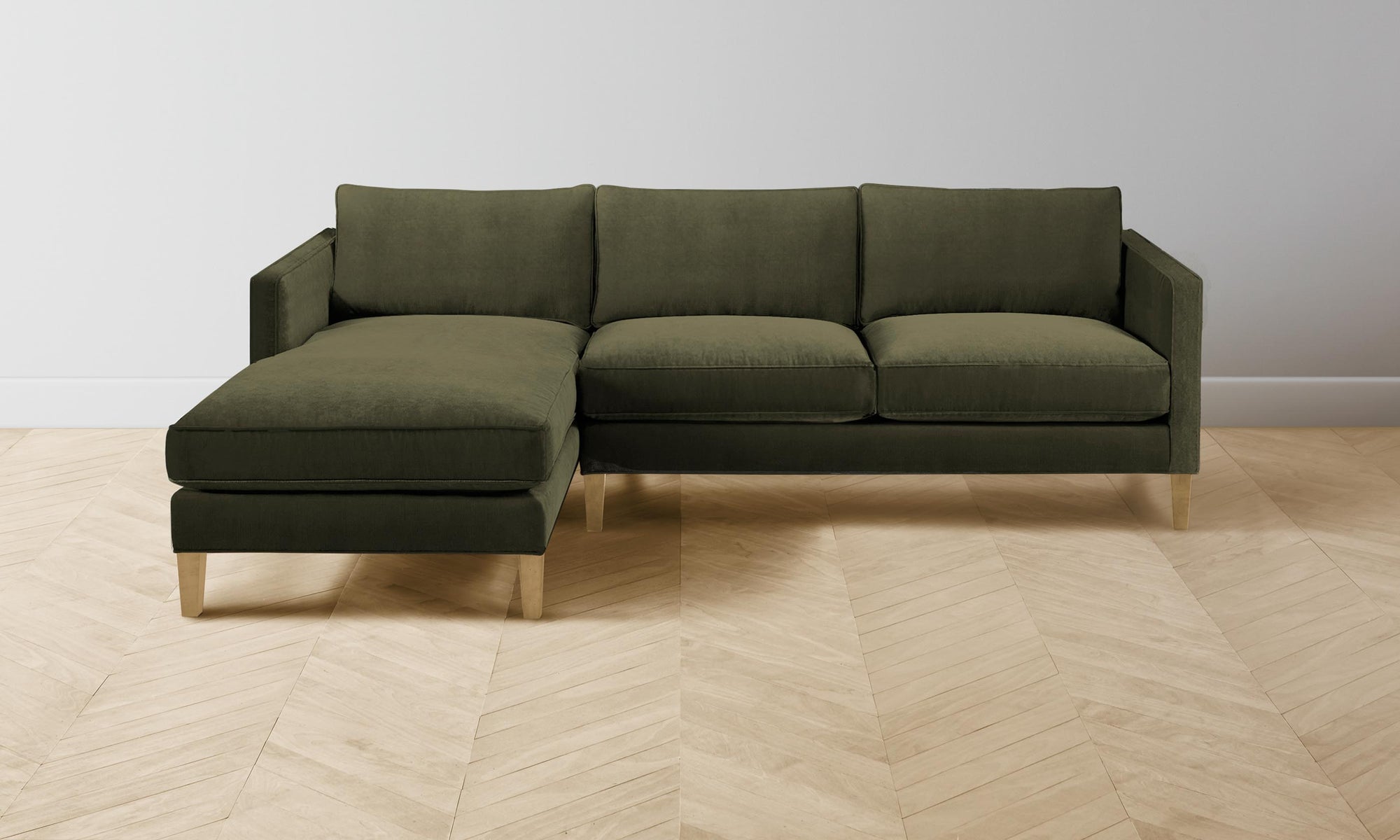 The Crosby Sectional - Performance Velvet Olive