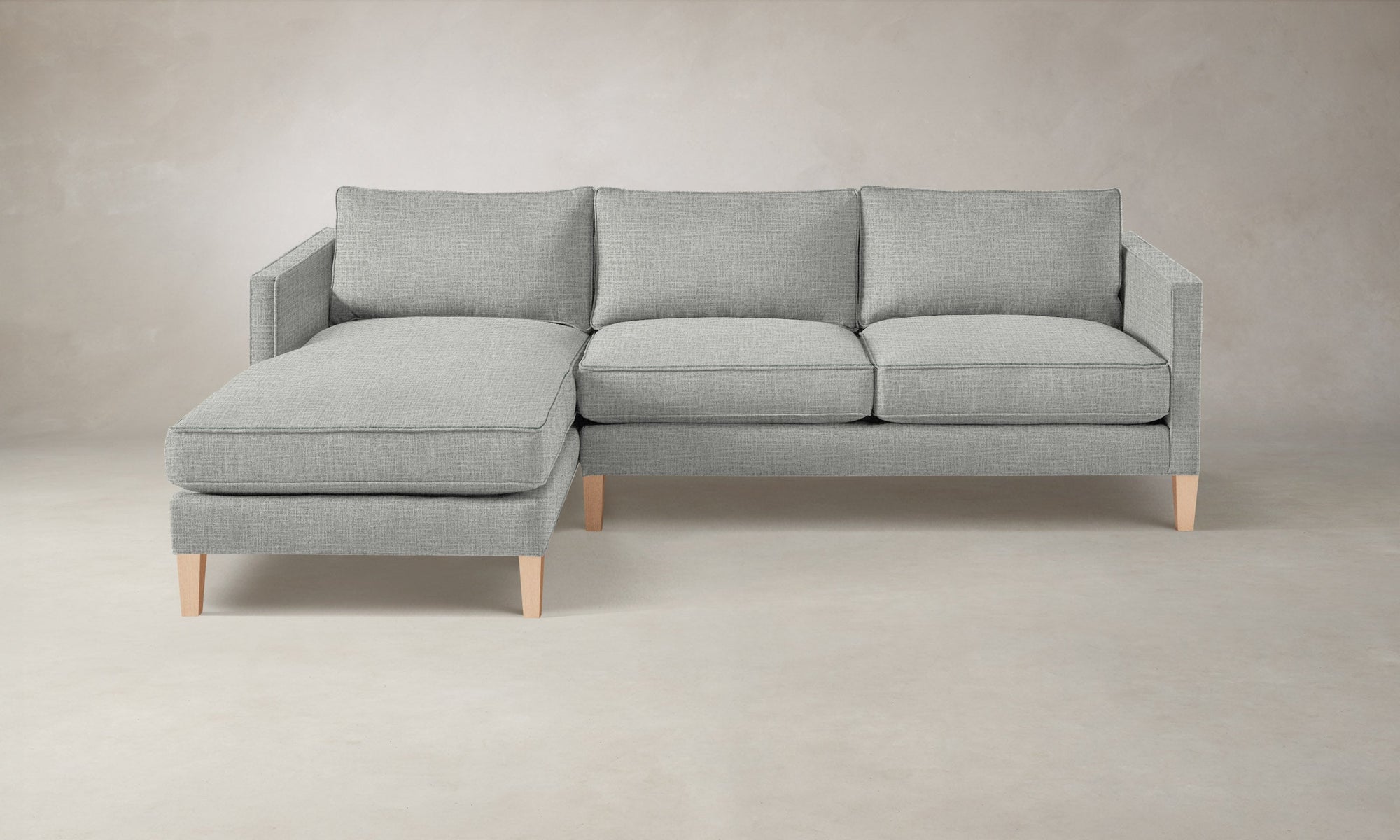 The Crosby Sectional - Performance Woven Chenille Rain