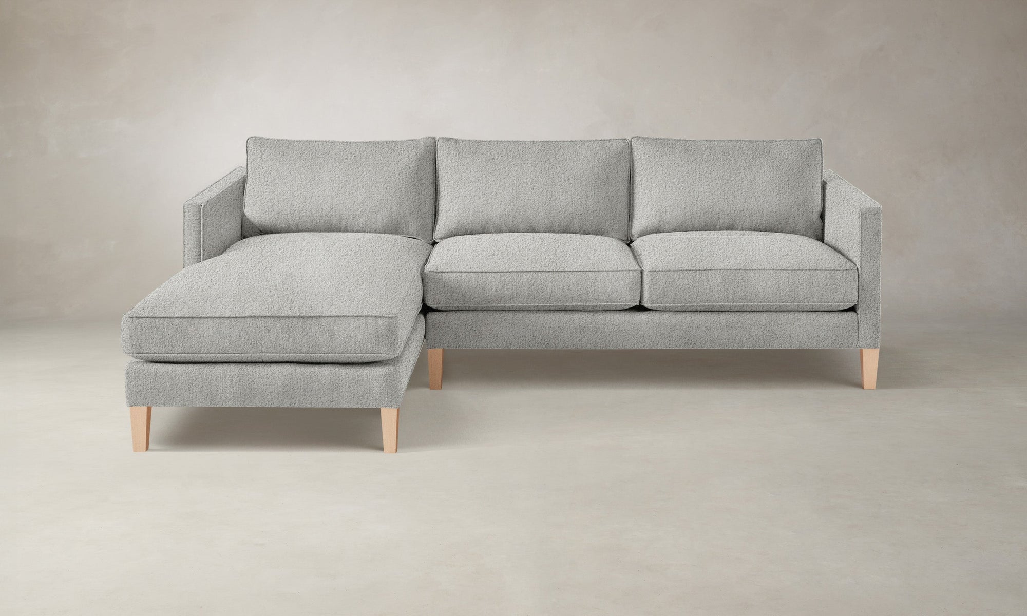 The Crosby Sectional - Woolen Bouclé Cliff