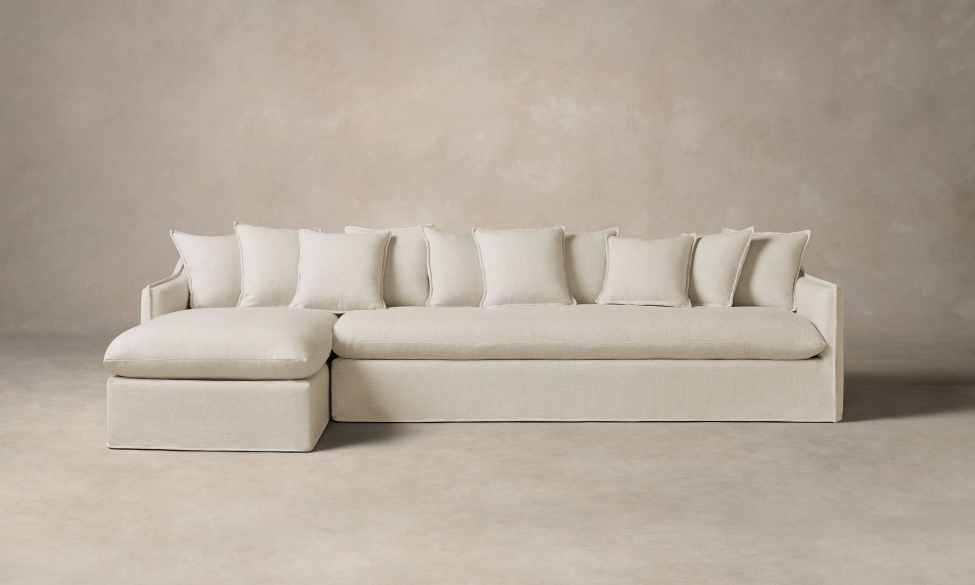 The Dune Sectional - Heritage Belgian Linen Alder