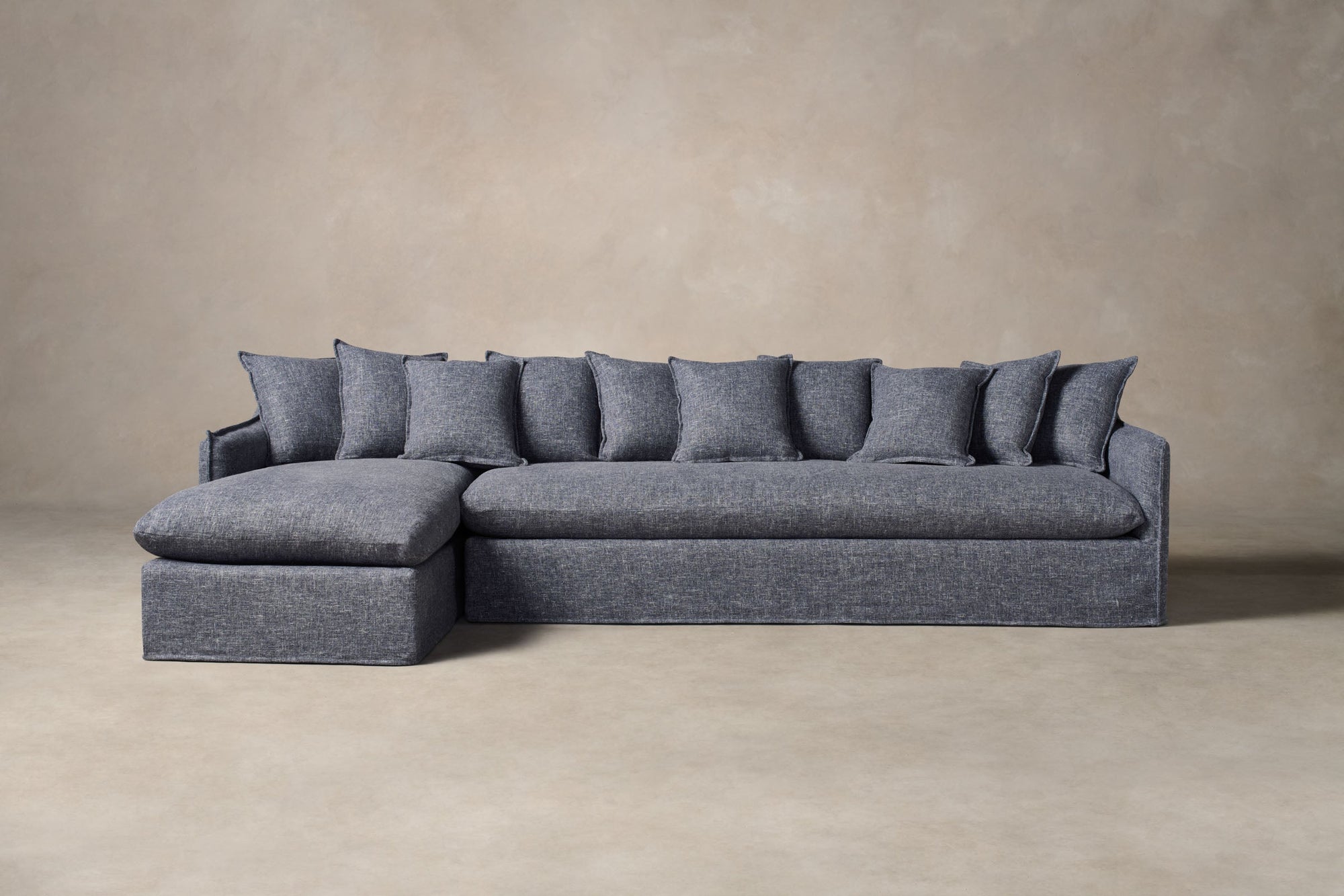 The Dune Sectional - Heritage Belgian Linen Lake