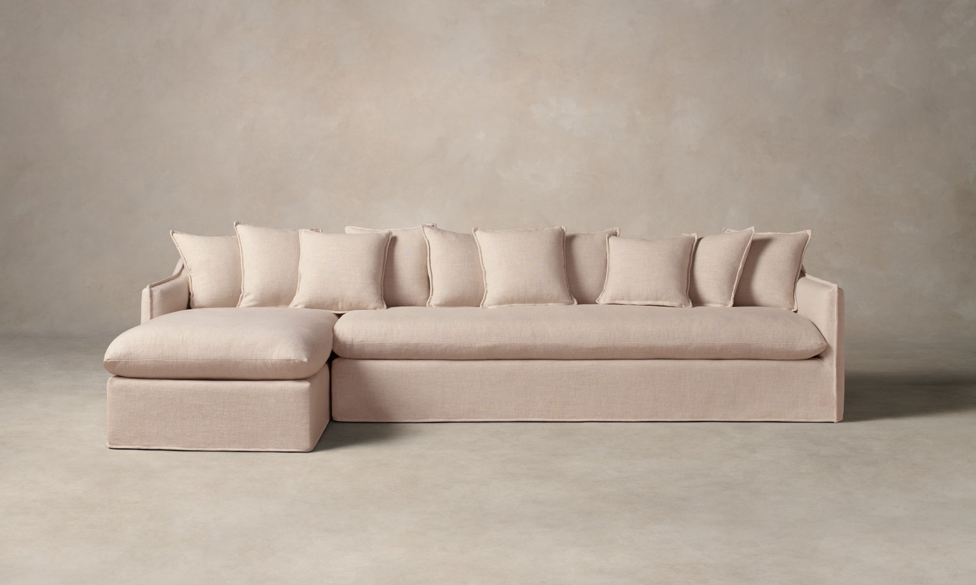 The Dune Sectional - Heritage Belgian Linen Petal