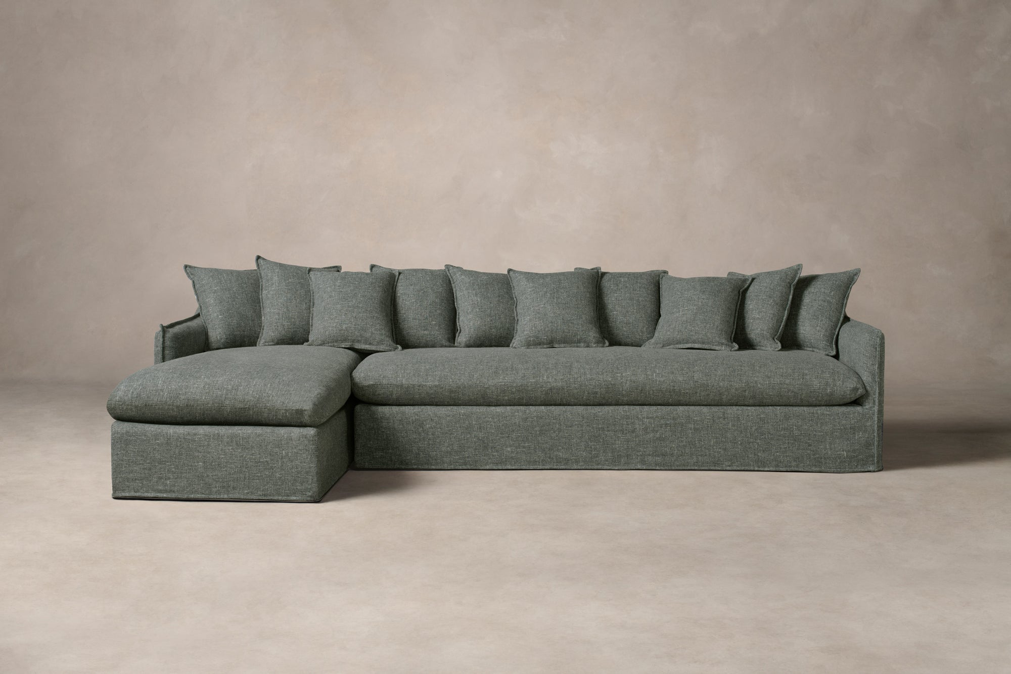 The Dune Sectional - Heritage Belgian Linen Thyme