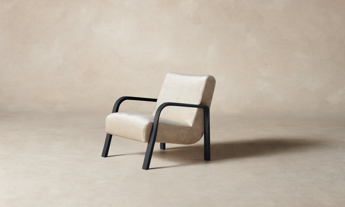 The Felix Chair - Deep Pile Mohair Limestone