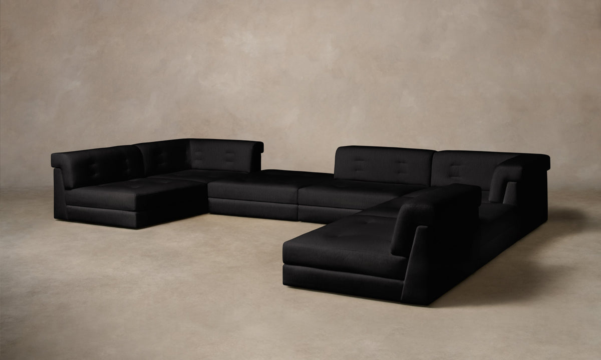 The Forma Modular Sectional - Deep Pile Mohair Noir