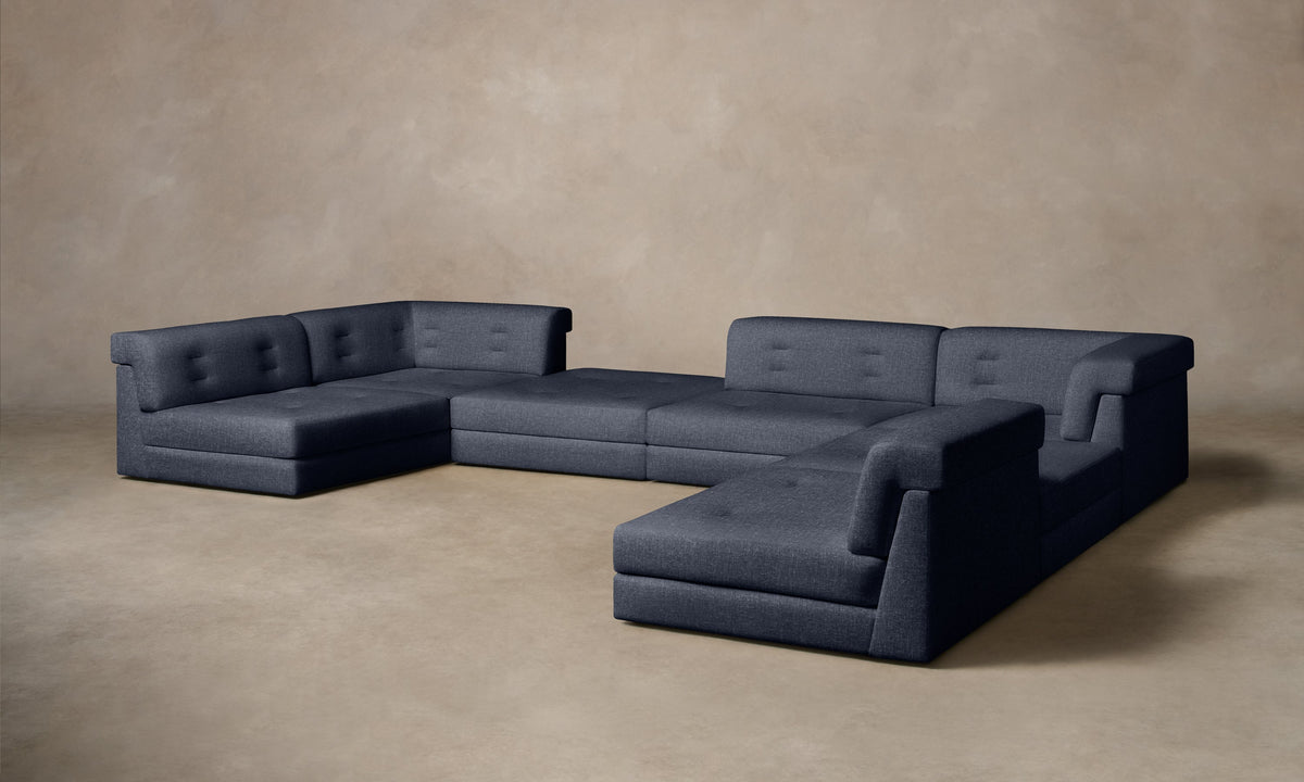 The Forma Modular Sectional - Heritage Belgian Linen Lake