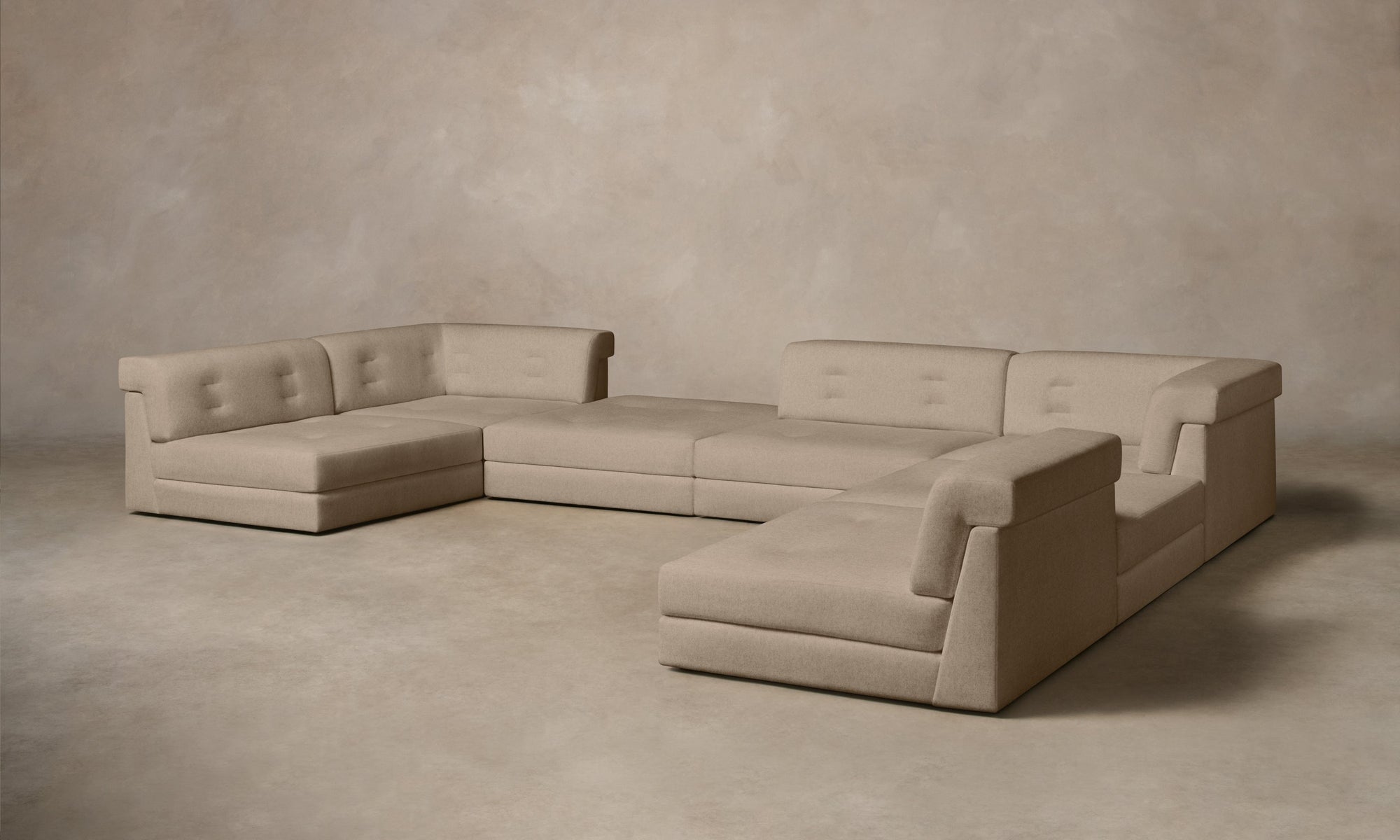 The Forma Modular Sectional - Italian Brushed Wool Fox