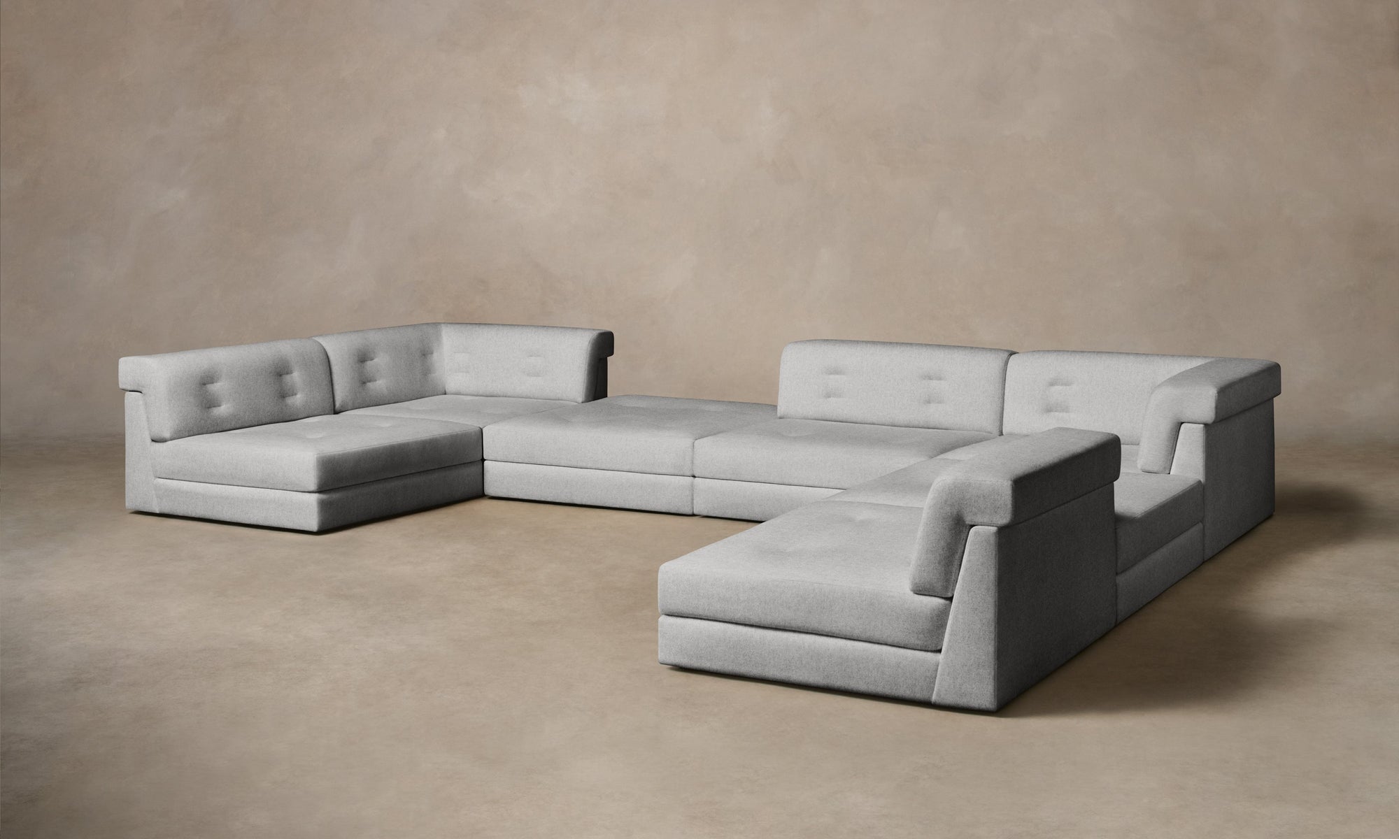 The Forma Modular Sectional - Italian Brushed Wool Moon