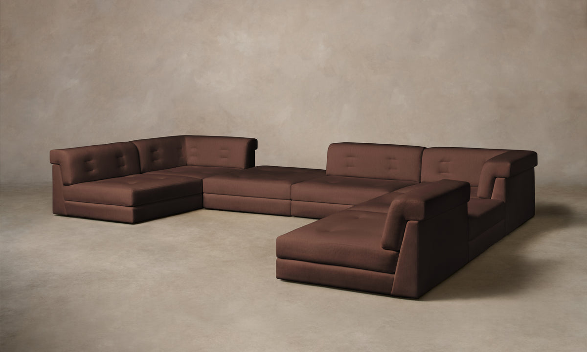 The Forma Modular Sectional - Marled Alpaca Velvet Molasses