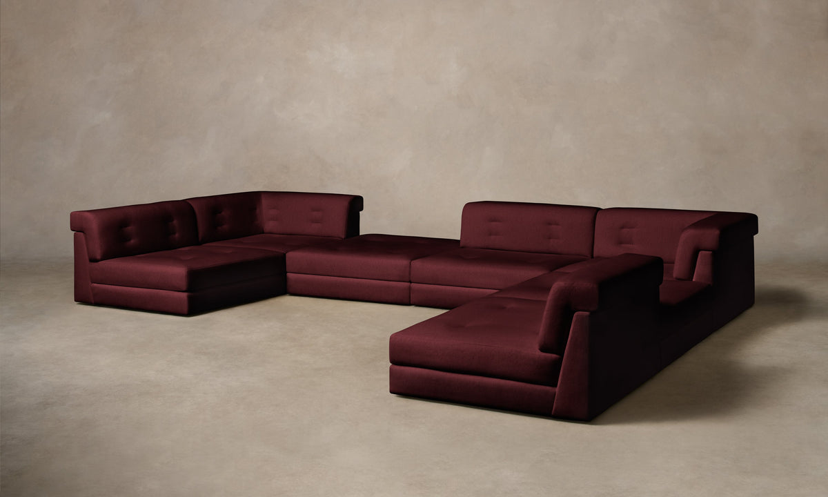 The Forma Modular Sectional - Mohair Crimson