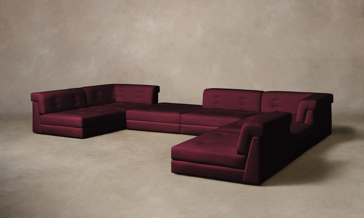 The Forma Modular Sectional - Performance Velvet Merlot