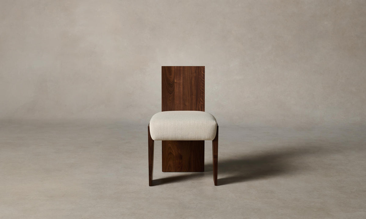 The Garrett Dining Chair - Heritage Belgian Linen Alder