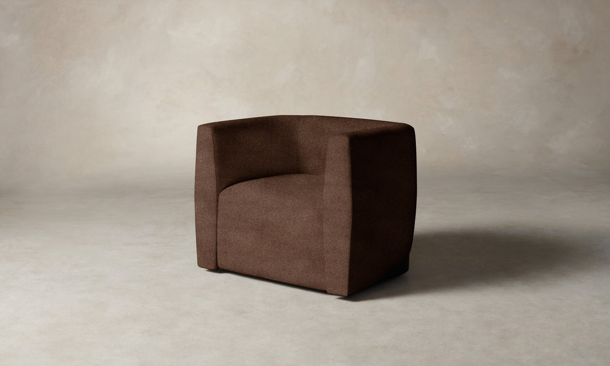The Henri Swivel Chair - Italian Brushed Wool Cocoa