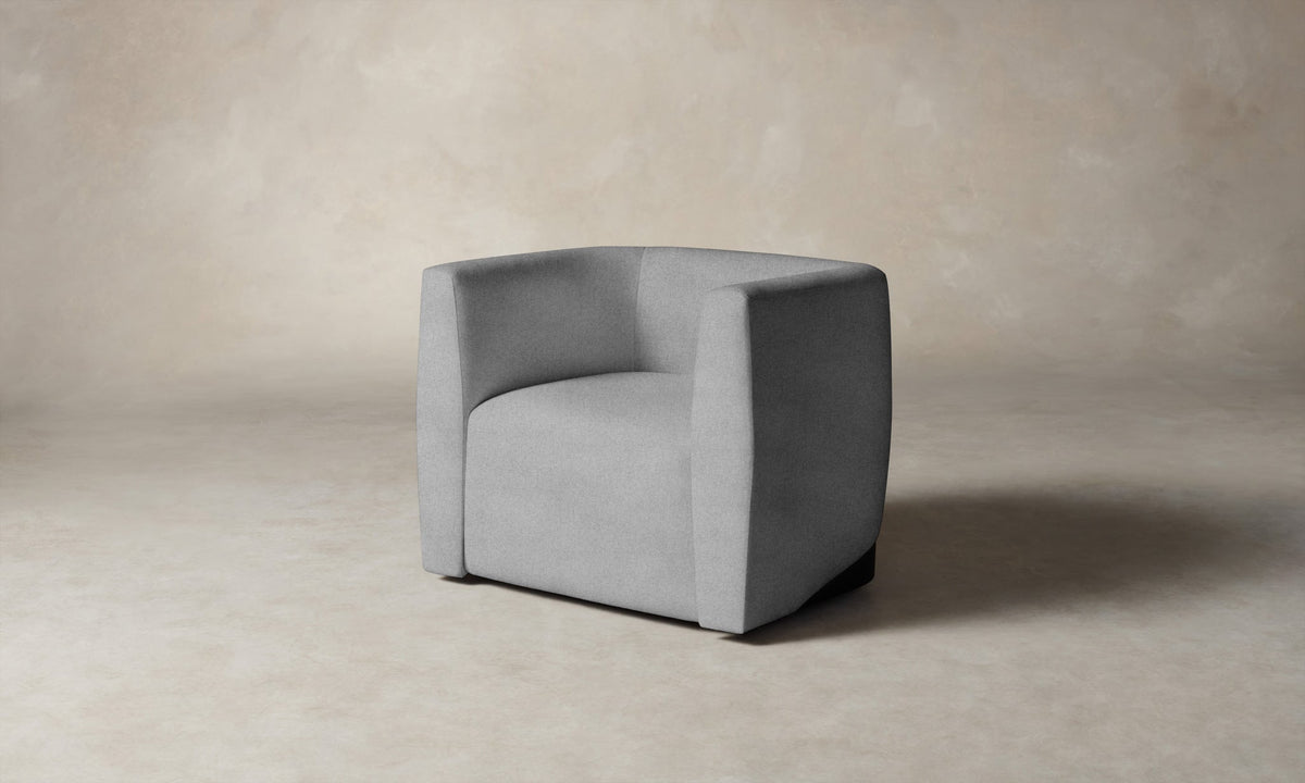 The Henri Swivel Chair - Italian Brushed Wool Moon