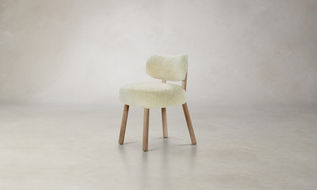 The Jane Dining Chair - Shearling Ivory
