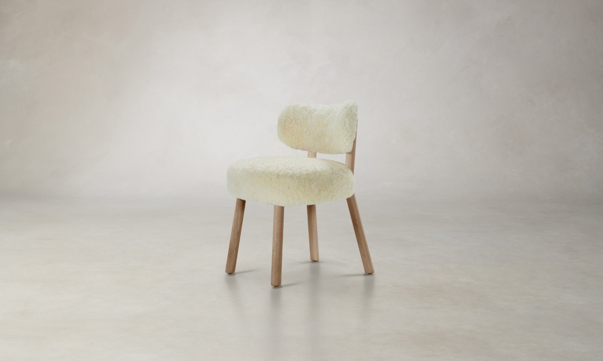 The Jane Dining Chair - Shearling Ivory