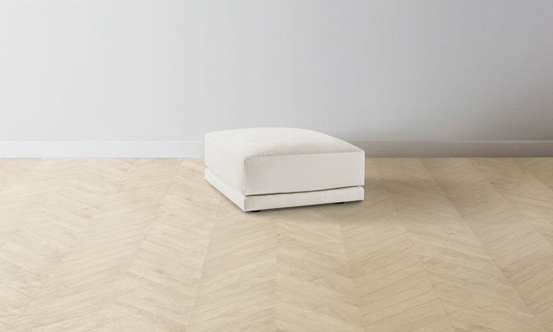 The Jones Ottoman - Italian Brushed Wool Vanilla