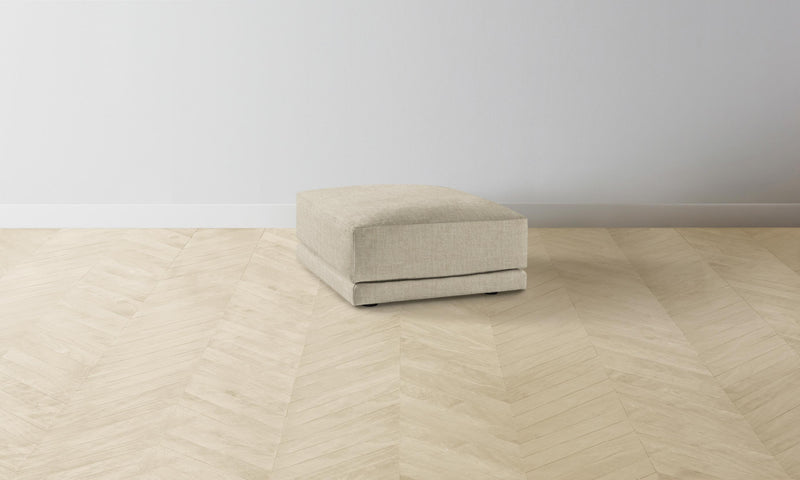 The Jones Ottoman - Heritage Belgian Linen Alder