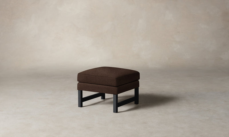 The Kaye Ottoman - Italian Brushed Wool Cocoa