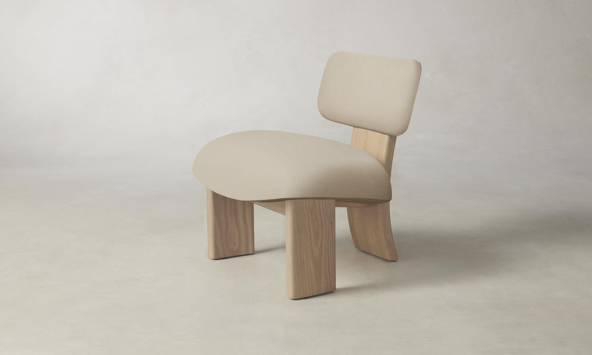 The Kenmare Chair - Pebbled Leather Stone