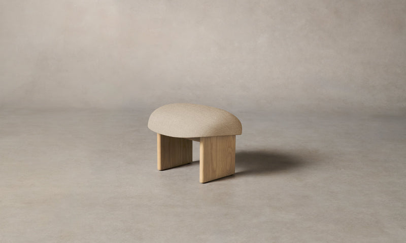 The Kenmare Ottoman - Performance Textural Weave Savanna