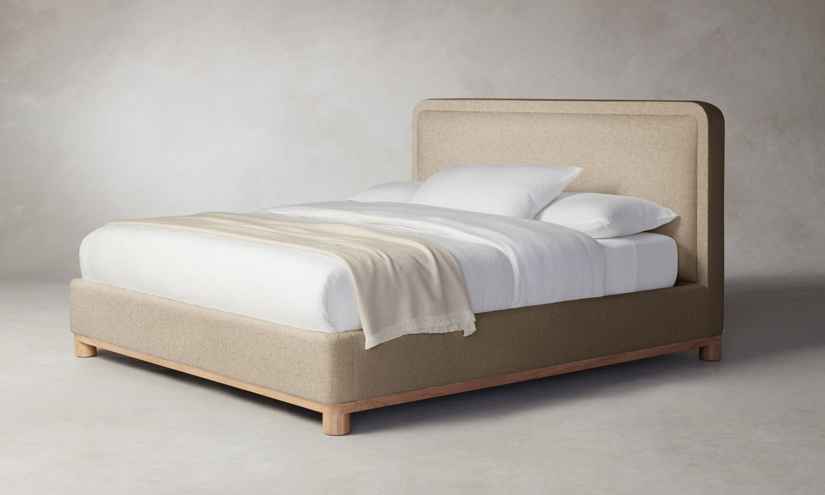 The Kent Bed - Italian Brushed Wool Fox