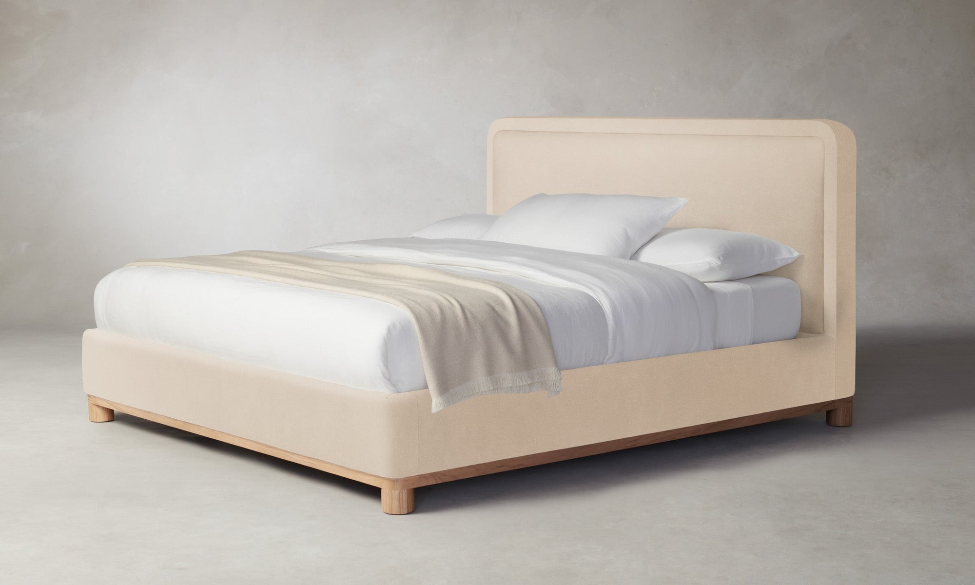 The Kent Bed - Performance Velvet Butter