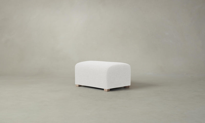 The Lenox Ottoman - Heritage Belgian Linen Egret