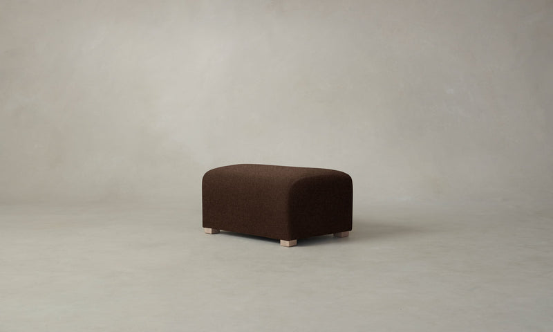 The Lenox Ottoman - Italian Brushed Wool Cocoa