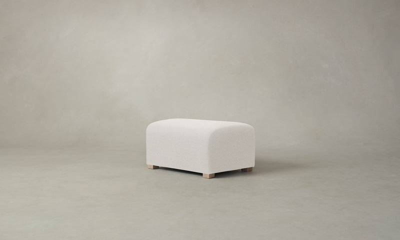 The Lenox Ottoman - Italian Brushed Wool Vanilla