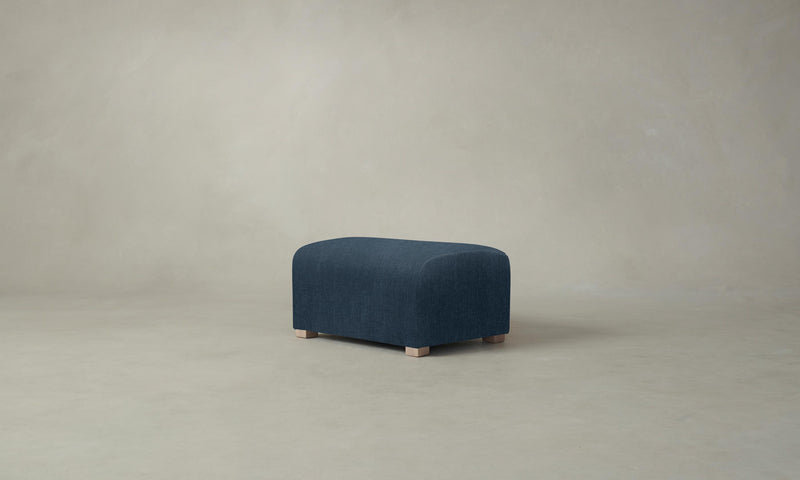 The Lenox Ottoman - Performance Tweed Denim