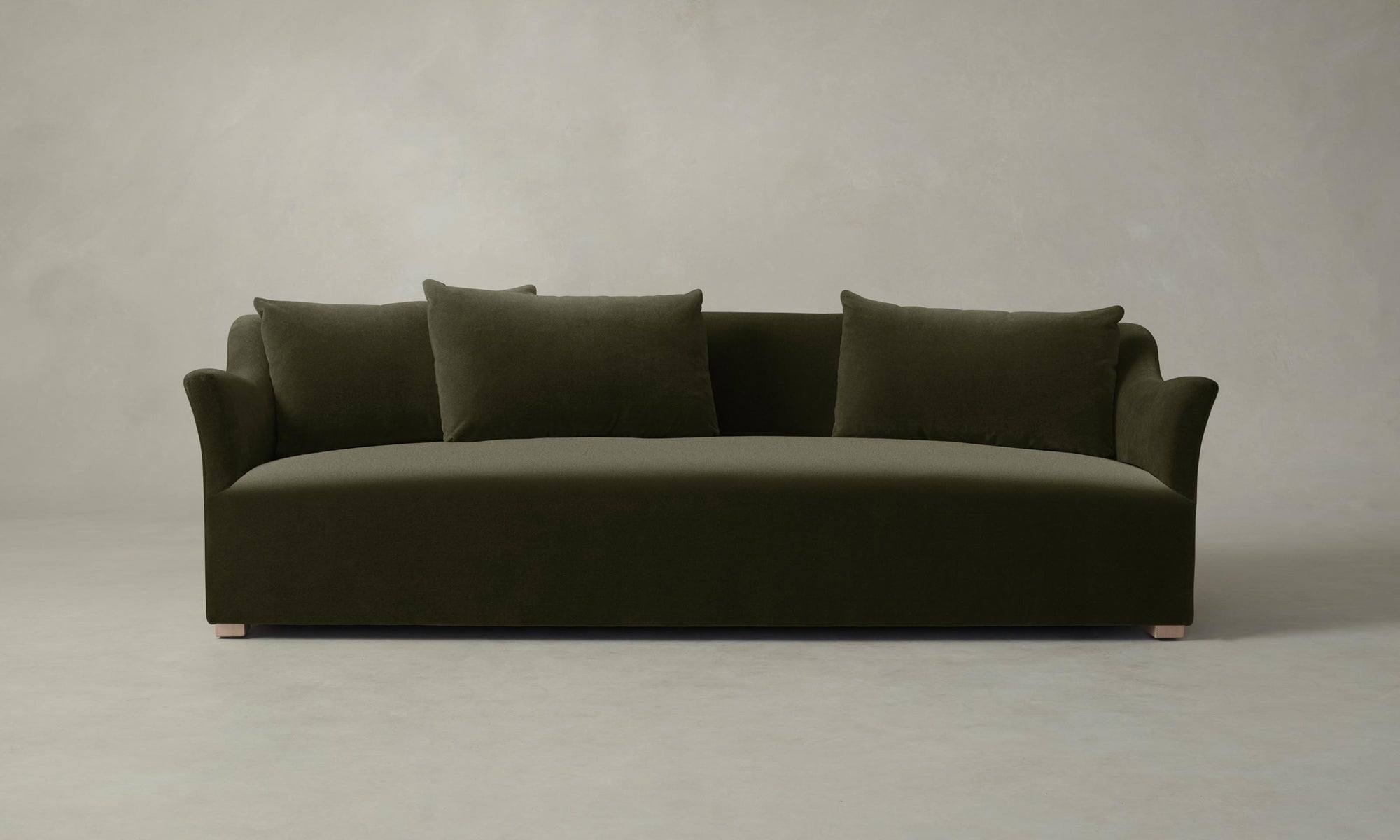 The Lenox Sofa - Performance Velvet Olive