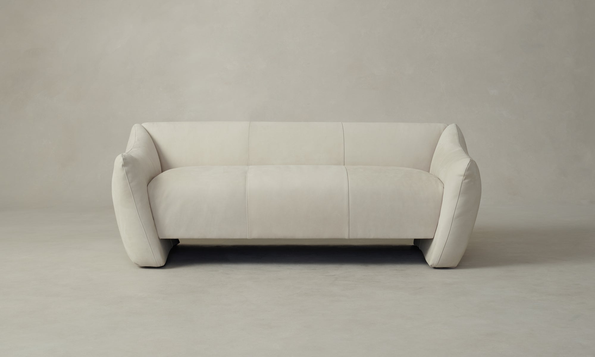 bond settee sofa in white leather