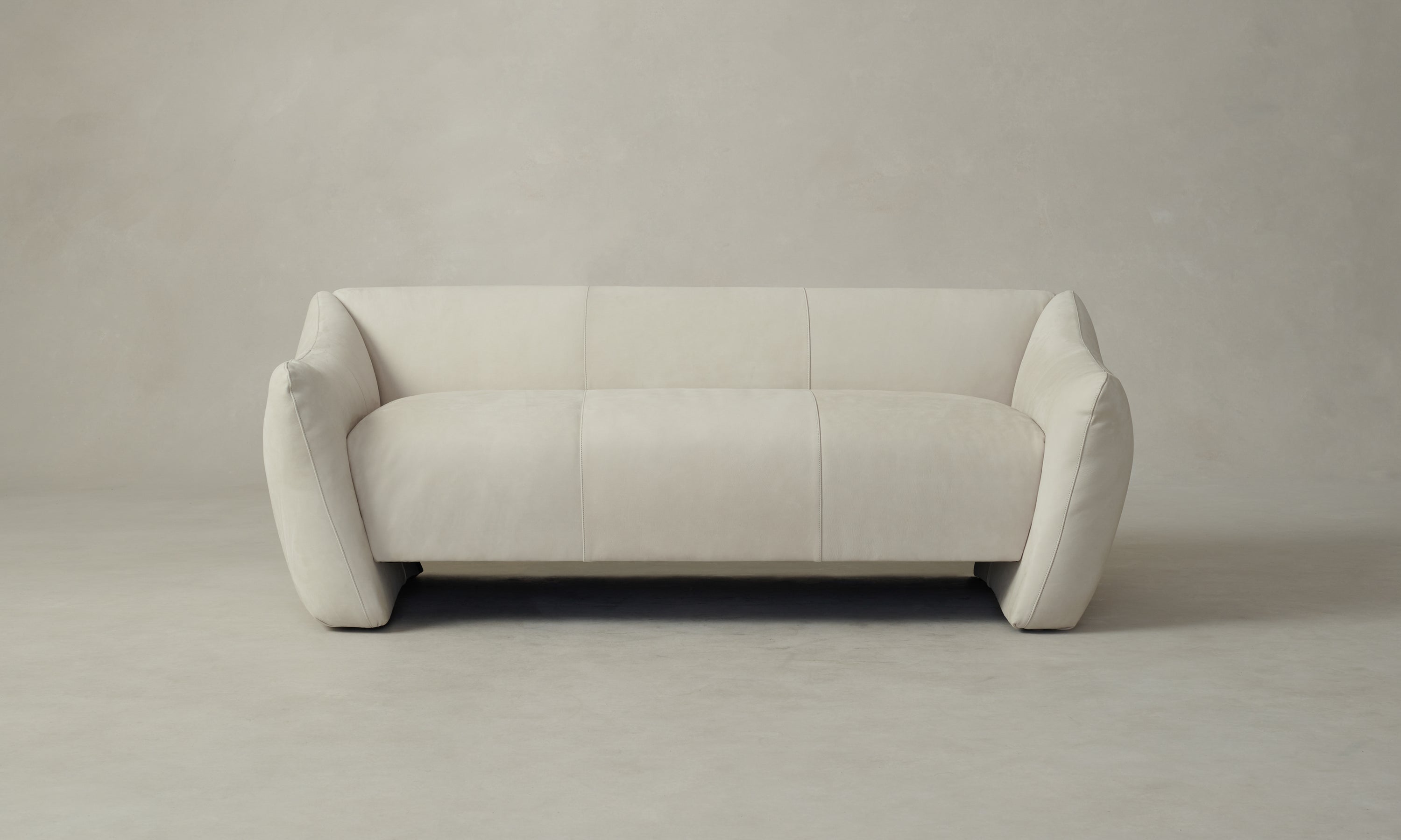 bond settee sofa in white leather