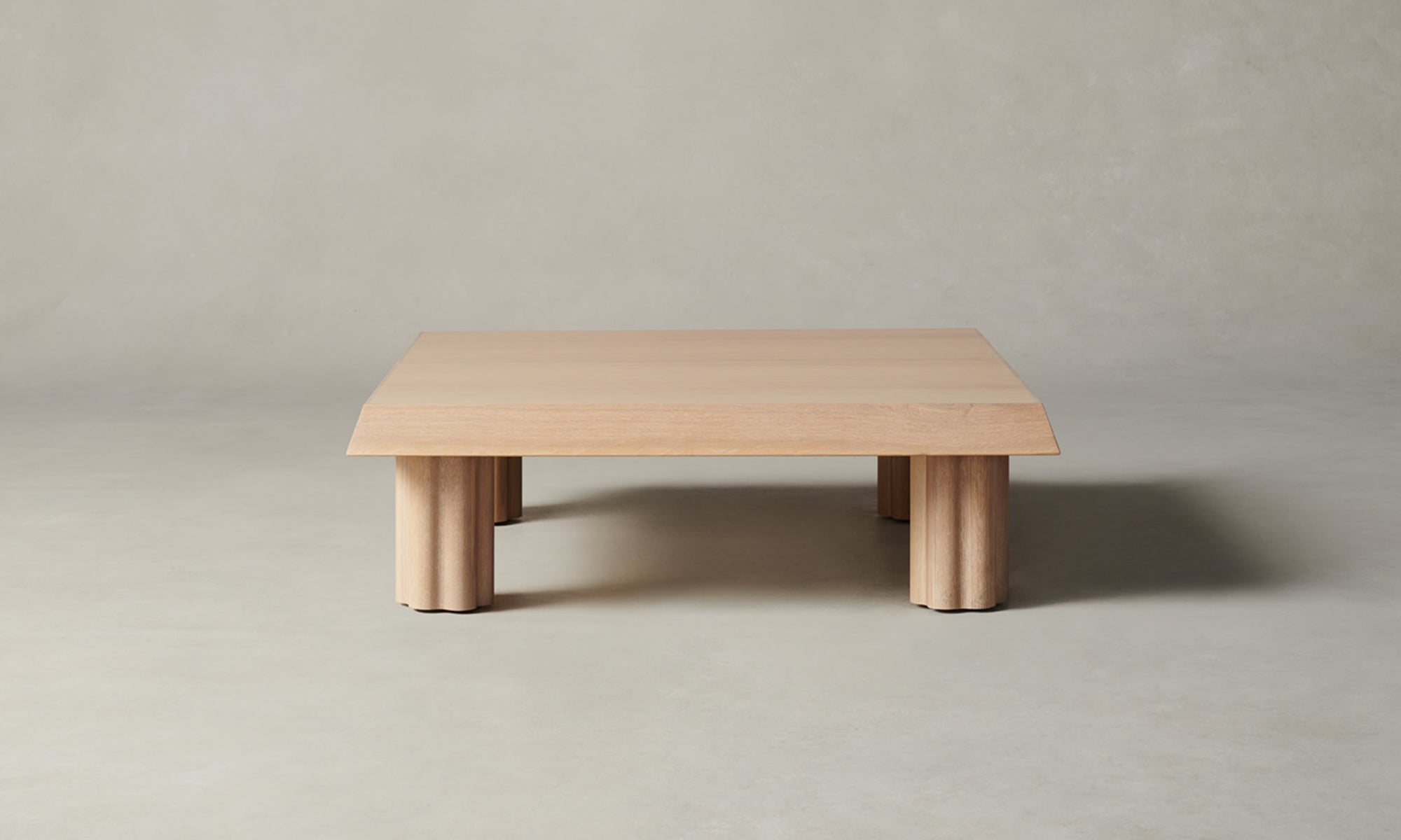 dean chunky square coffee table in oak wood