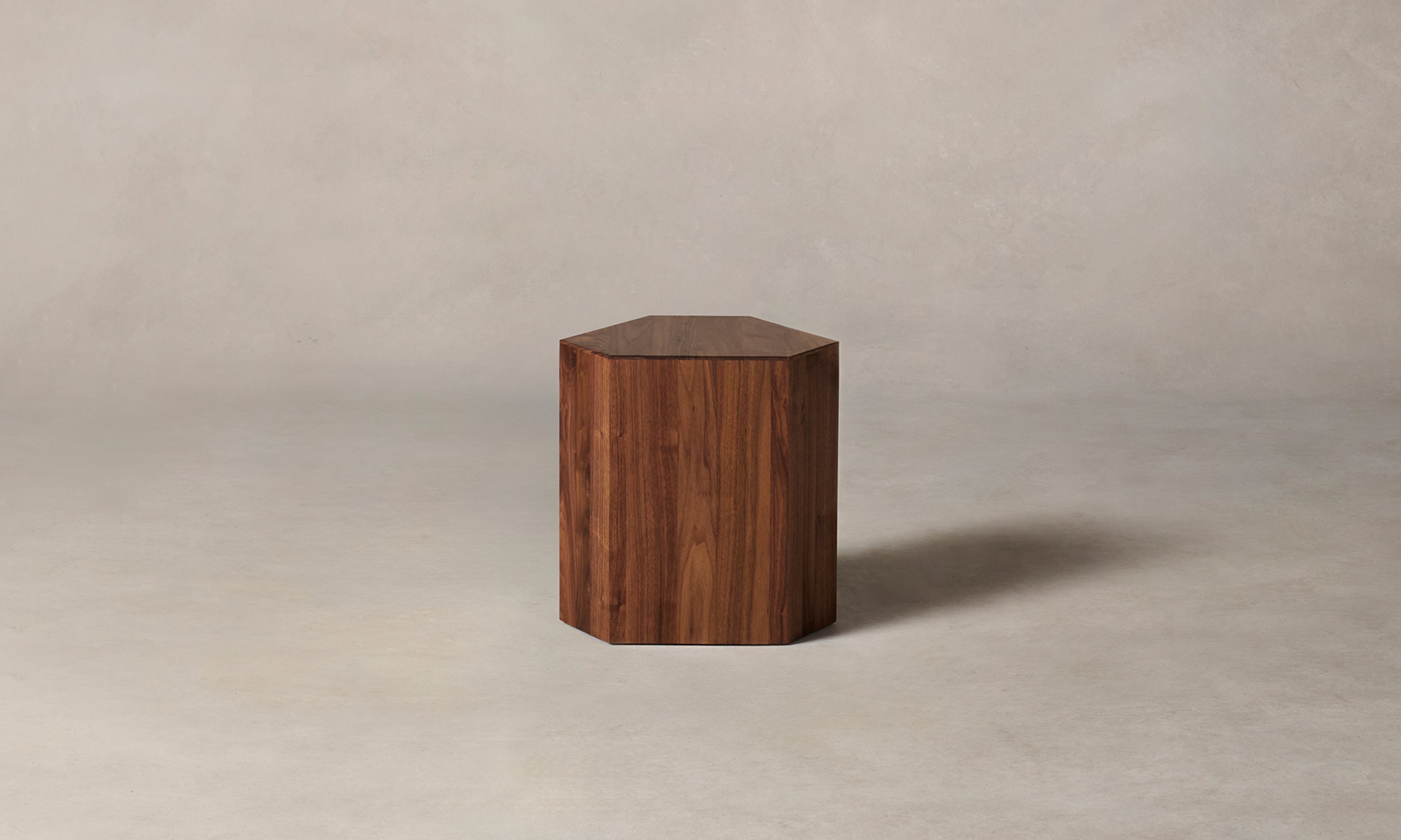 galerie wood pedestal in walnut