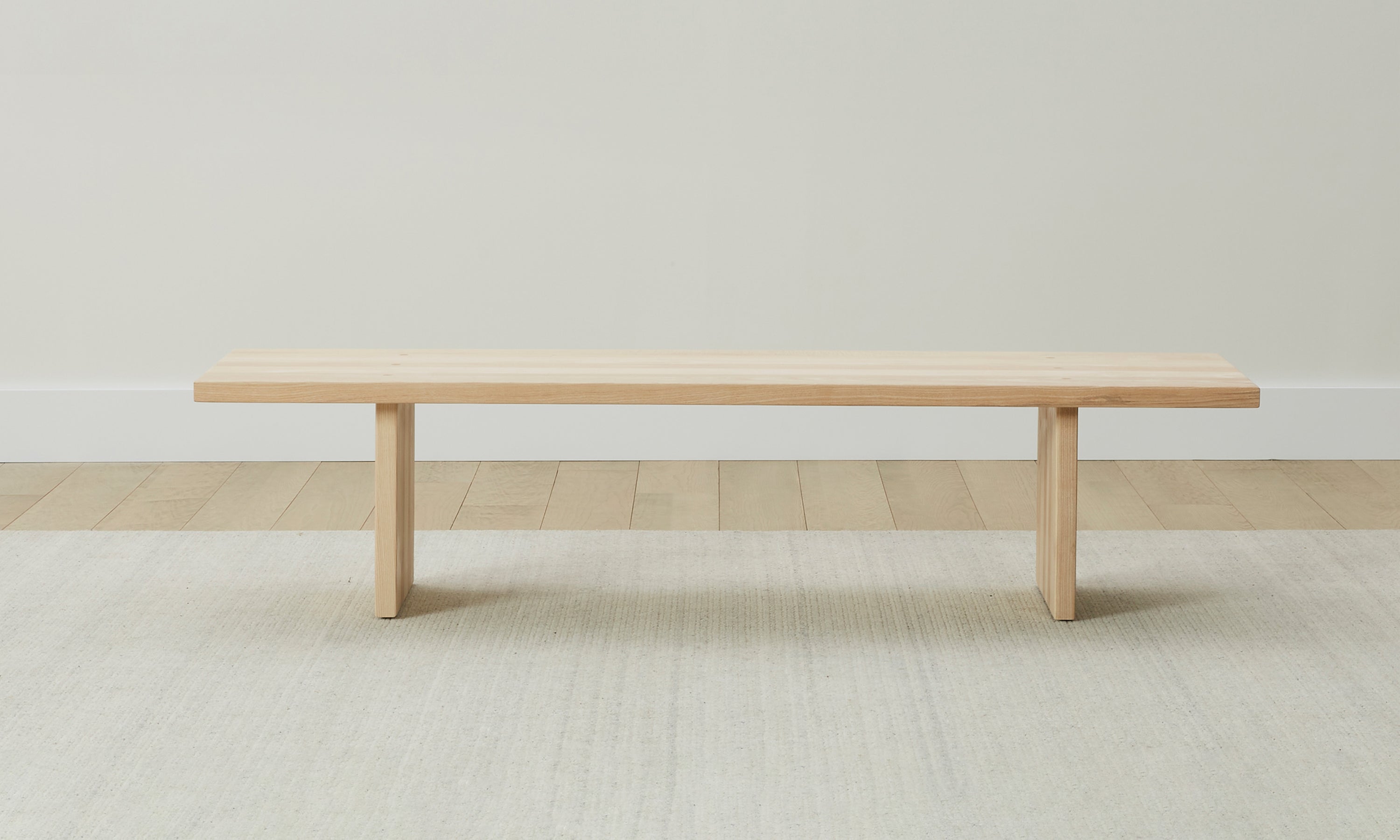 reyes light solid wood bench