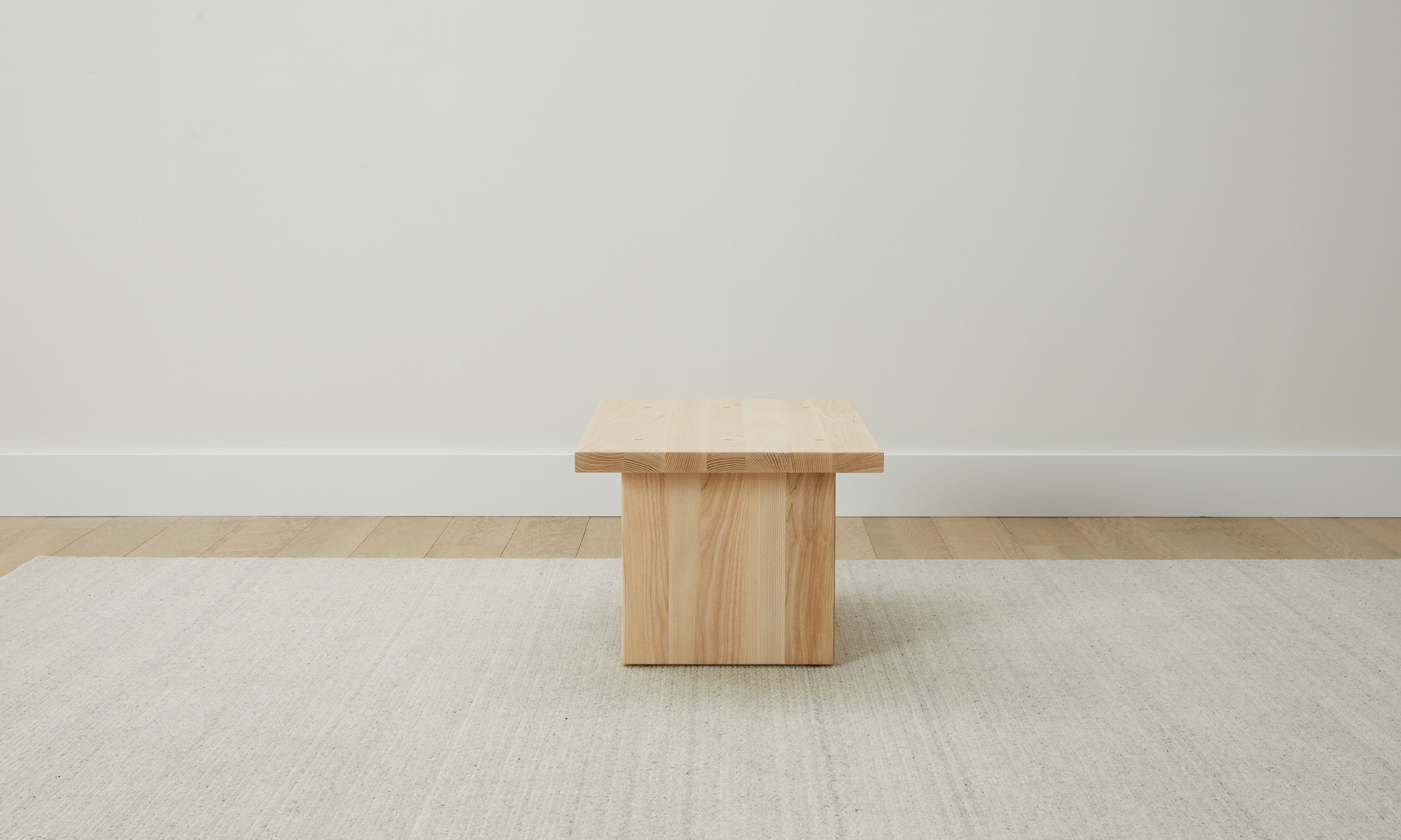 reyes wooden stool - side view