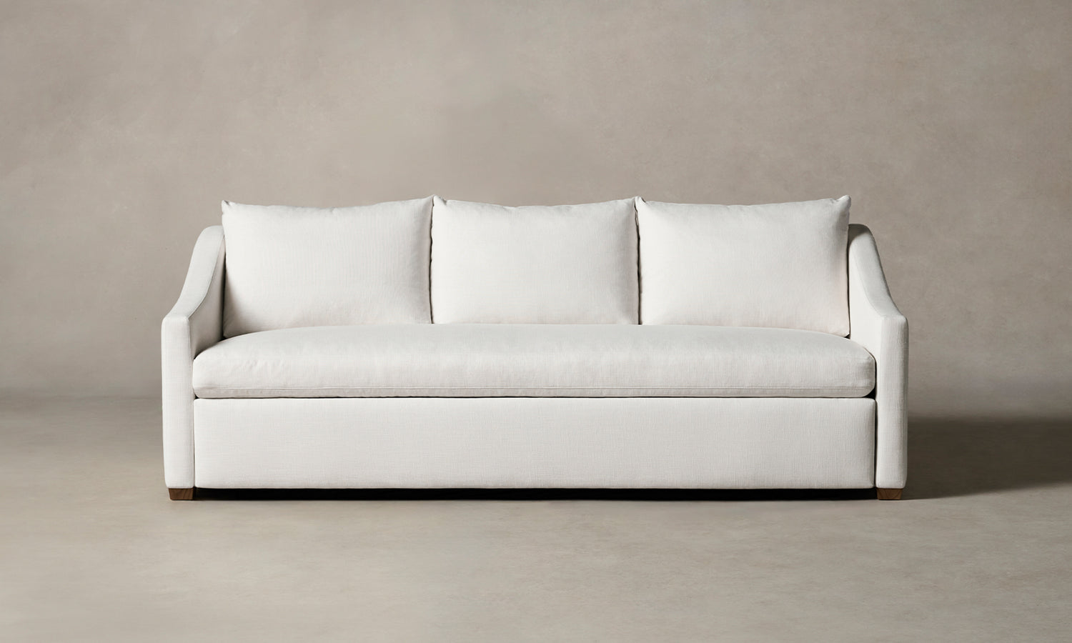 sullivan sleeper sofa in white linen