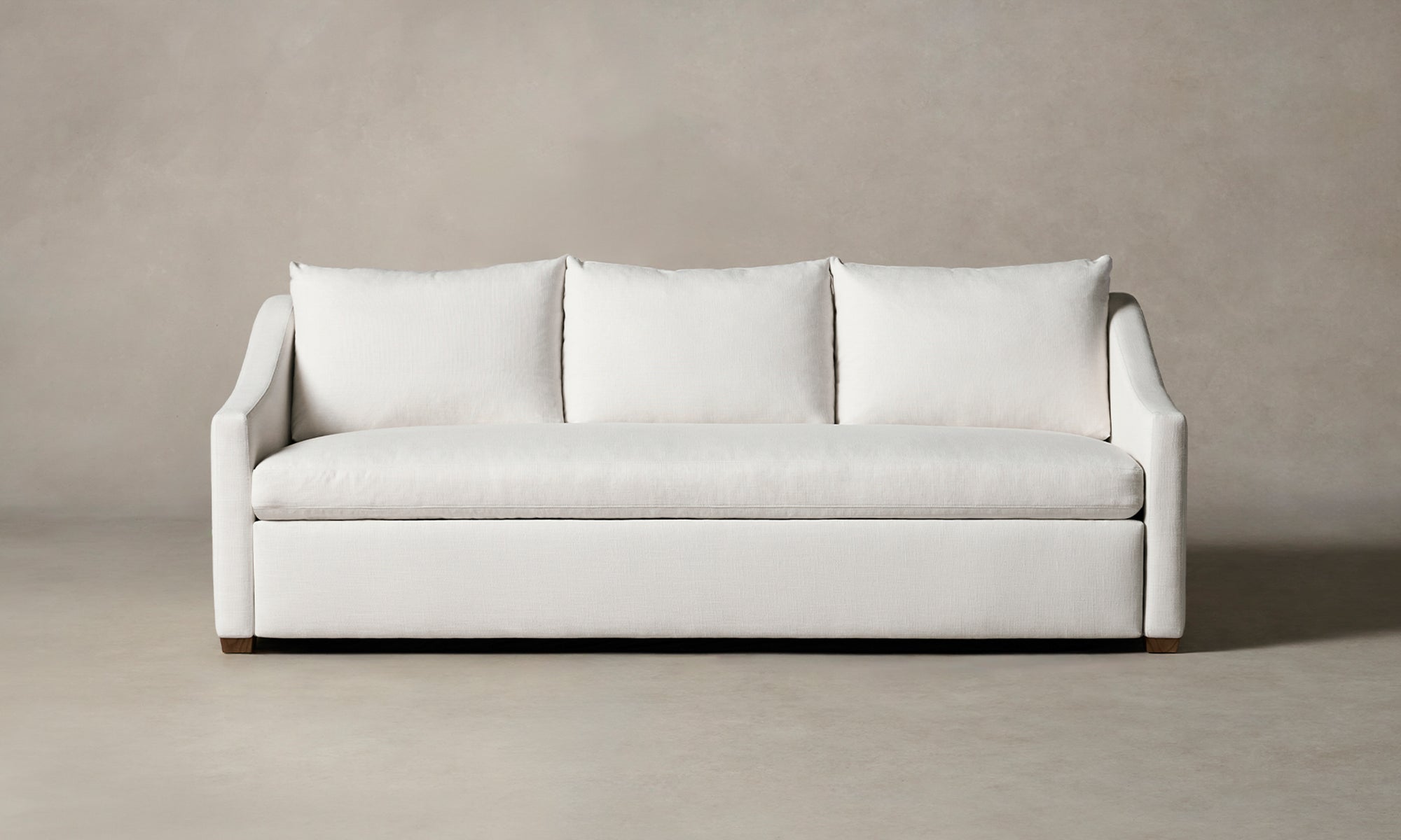 sullivan sleeper sofa in white linen