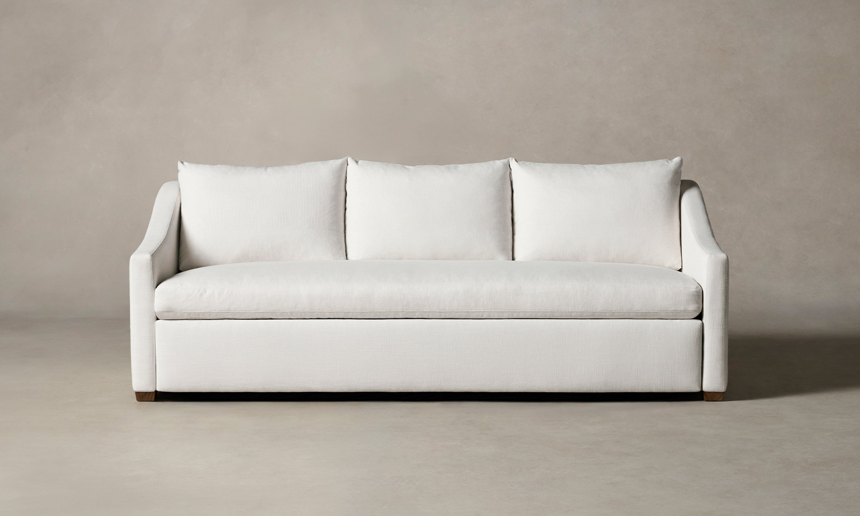 sullivan sleeper sofa in white linen