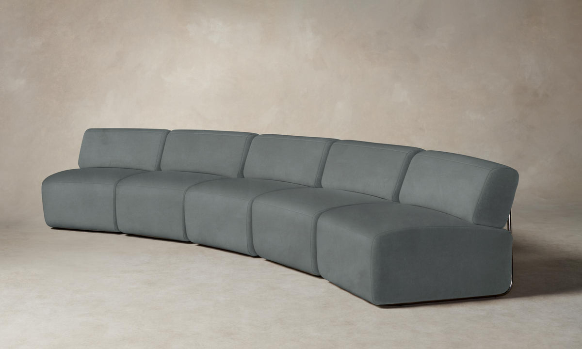 The Miles Modular Sectional - Nubuck Leather Tide