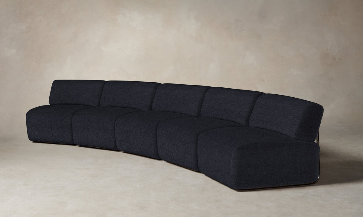 The Miles Modular Sectional - Performance Textural Weave Marina