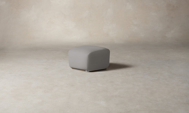 The Miles Ottoman - Performance Linen Weave Cloud