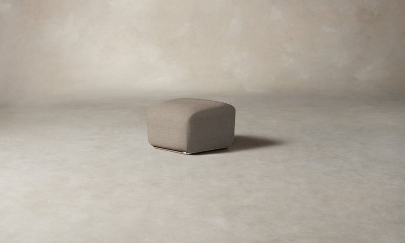 The Miles Ottoman - Performance Textural Weave Earthen
