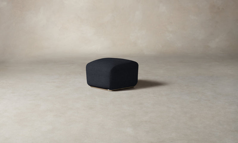 The Miles Ottoman - Performance Textural Weave Marina