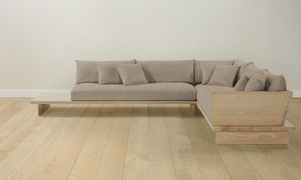 The Muir Sectional - Performance Textural Weave Earthen