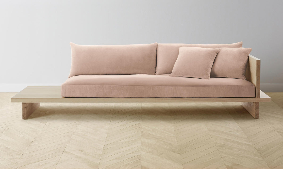 The Muir Sofa - Performance Velvet Dusty Rose