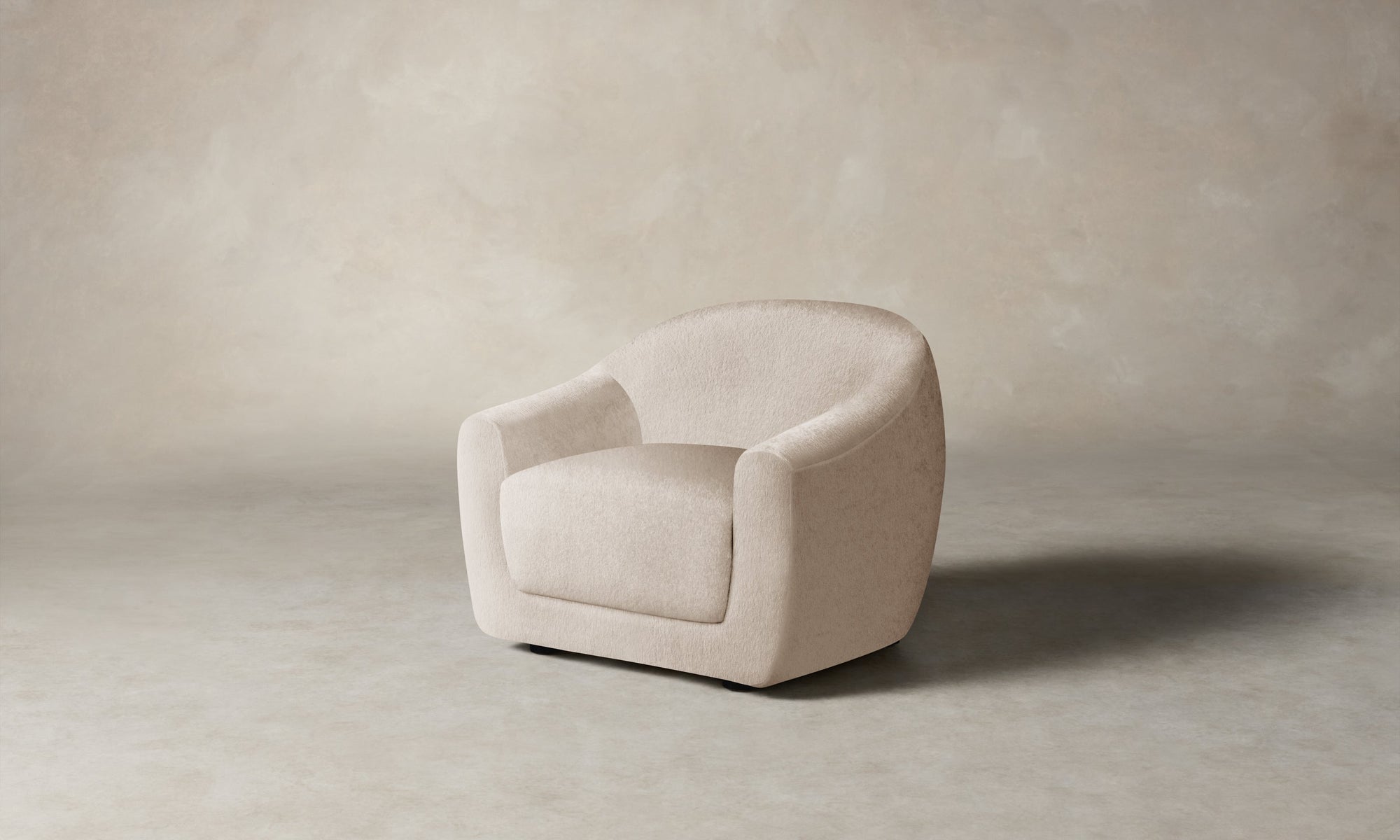 The Oliver Chair - Deep Pile Mohair Limestone