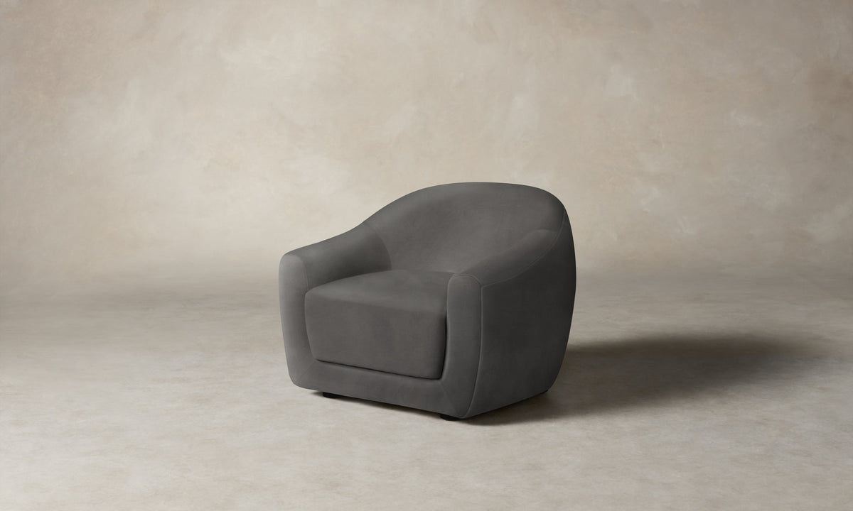 The Oliver Chair - Nubuck Leather Asphalt